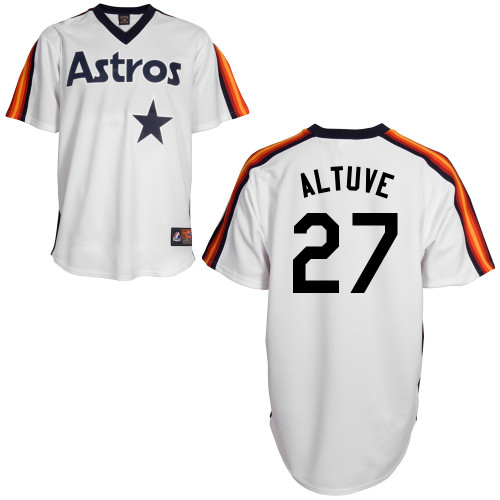 Jose Altuve #27 MLB Jersey-Houston Astros Men's Authentic Home Alumni Association Baseball Jersey